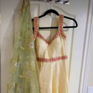 Poonam Kaurture Anarkali Gown and Chunni